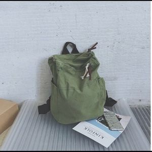 Green Women’s Backpack with Large Capacity
